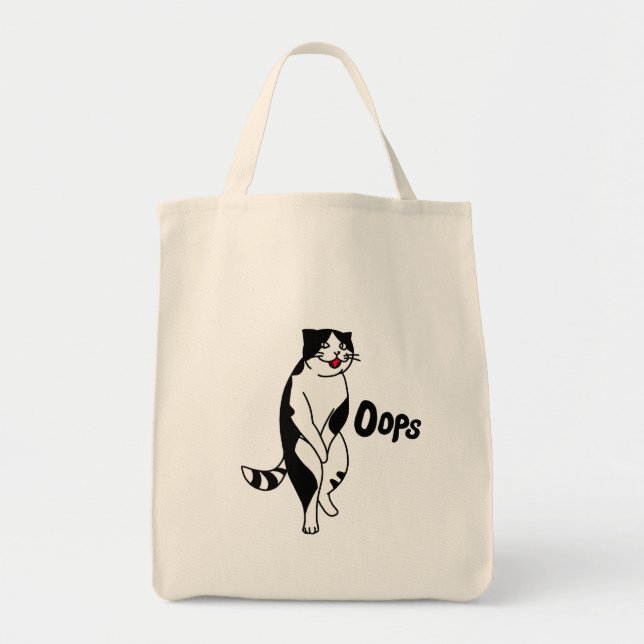 Bolsa Tote Oops cat (Frente)