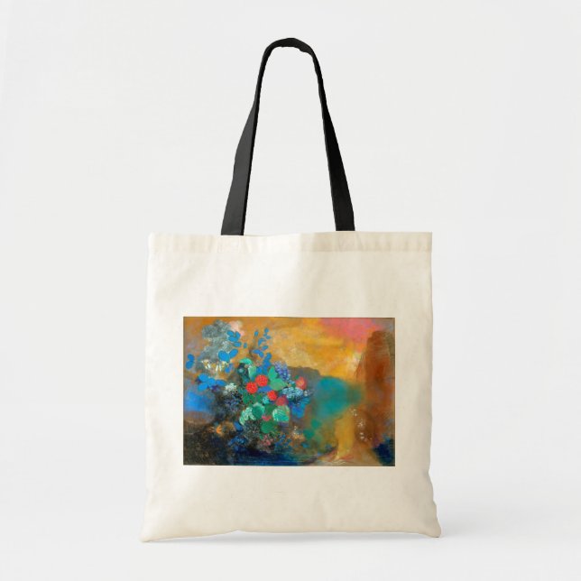 Bolsa Tote Ophelia entre as Flores, Redon (Frente)
