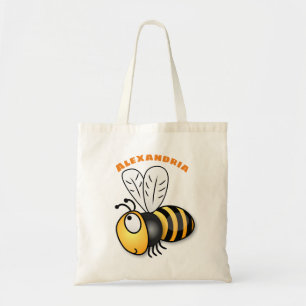 Bolsa Tote Óptica ilustração de desenho animado de abelha fel