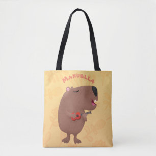 Bolsa Tote Óptica ilustração de desenho animado de capybar