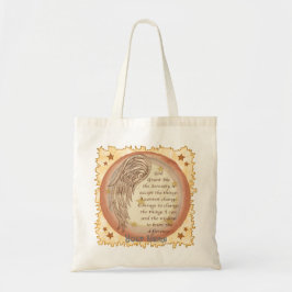 Bolsa Tote Oração da Serenidade do Anjo Cristão