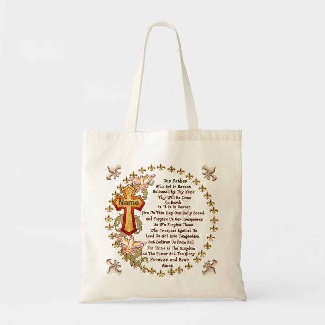 Bolsa Tote Oração do Senhor Cristão (Frente)