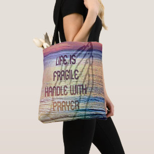 Bolsa Tote Oração frágil da vida