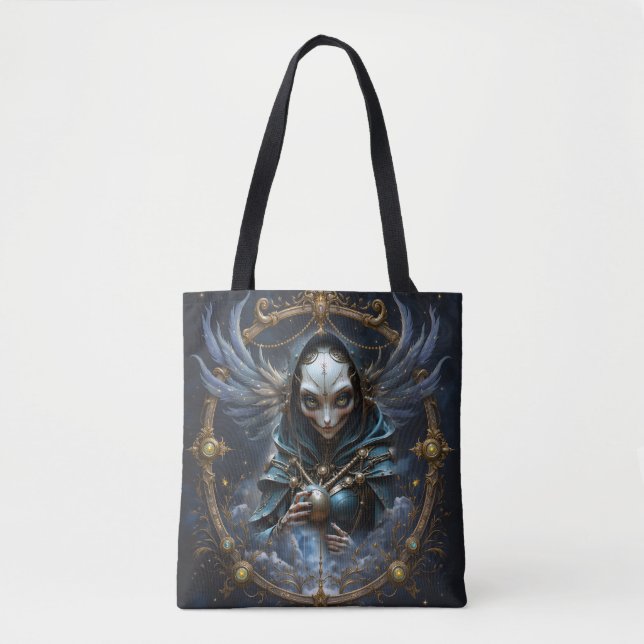 Bolsa Tote Oráculo Celestial – Guardião Entre as Estrelas.  (Frente)