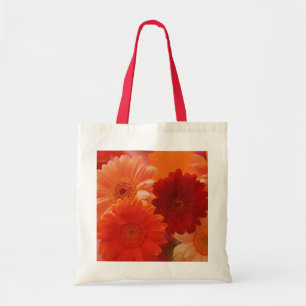 Bolsa Tote Orange Gerbera Daisy Flowers Art Tote Bags