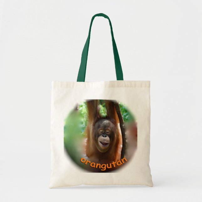 Bolsa Tote Orangotango feliz (Frente)