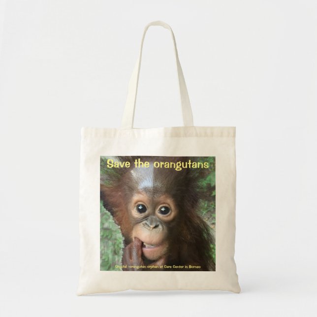 Bolsa Tote Orangutan Save Crystal (Frente)