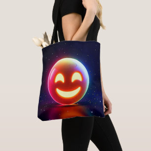 Bolsa Tote Orb Emoji Feliz e Brilhante