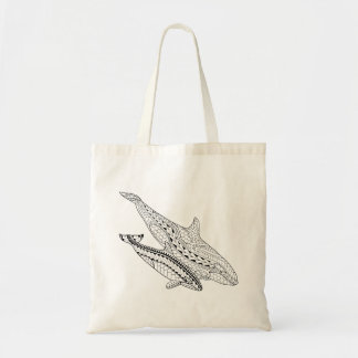 Bolsa Tote Orca E Bebê - Saco De Corante De Adultos