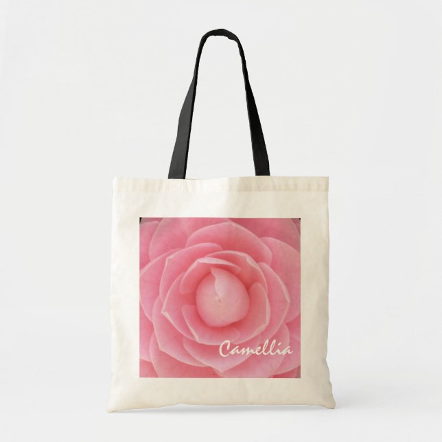 Bolsa Tote Orçamento cor-de-rosa bonito Totebag da camélia (Frente)