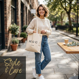 Bolsa Tote Orçamento de Amor com Monograma Personalizado e Da