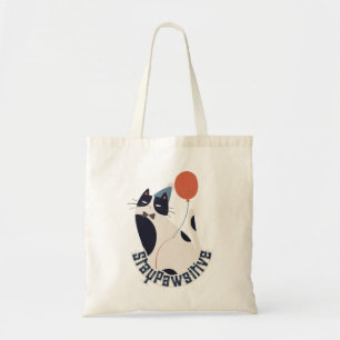 Bolsa Tote Orçamento de festa de aniversário para gato Tuxedo