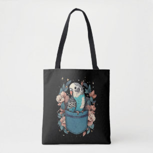 Bolsa Tote Orçamento em um Bolso   Pássaro Floral