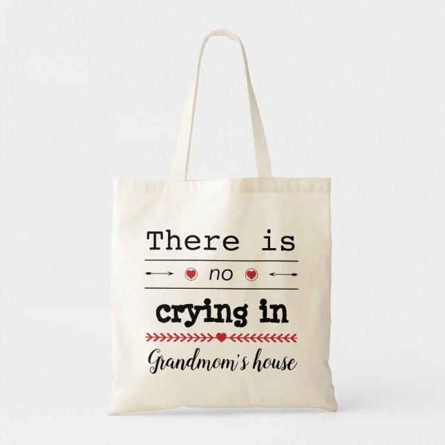 Bolsa Tote Orçamento Tote Bag "Sem Choro na Casa da Avó" (Frente)