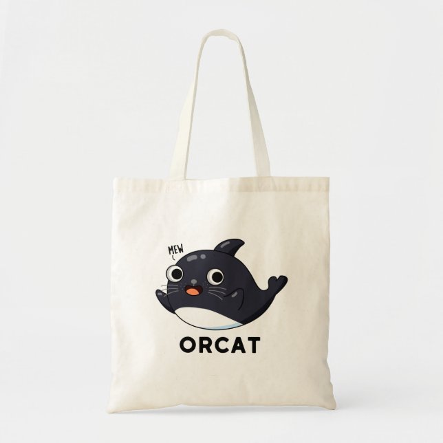 Bolsa Tote Orcat Funny Cat Orca Pun (Frente)