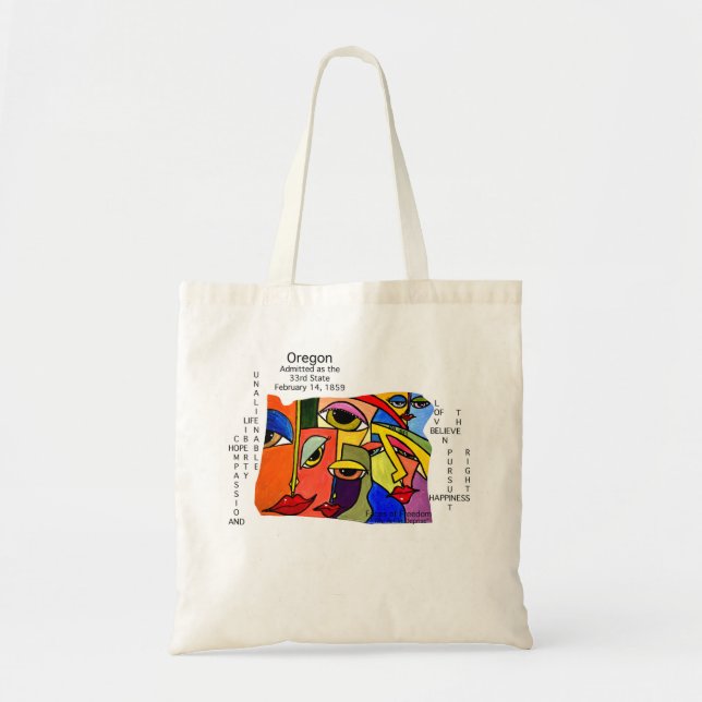 Bolsa Tote Oregon State Art by Deprise (Frente)