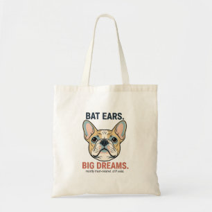 Bolsa Tote Orelhas de Morcego Grandes Sonhos French Bulldog C