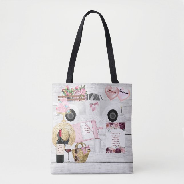 Bolsa Tote Organizando o Planejador de Casamento (Frente)
