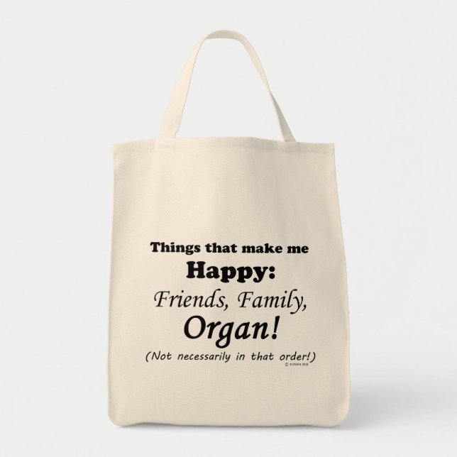 Bolsa Tote Orgão me faz feliz (Frente)