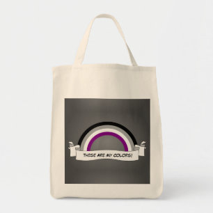 Bolsa Tote Orgulho arco-íris da assexualidade