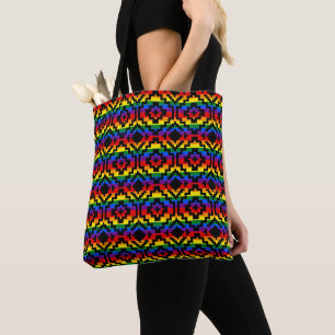 Bolsa Tote Orgulho Arco-íris LGBTQ Geométrico