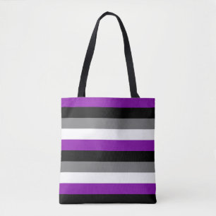 Bolsa Tote Orgulho Assexual, Orgulho LGBTQ, Impressão com dis