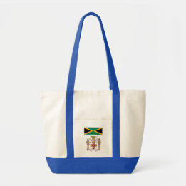 Bolsa Tote Orgulho da Bandeira e Símbolos Culturais Jamaicano