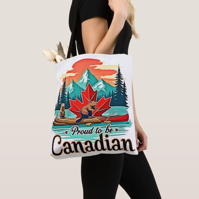 Bolsa Tote Orgulho de ser canadense (Close Up)