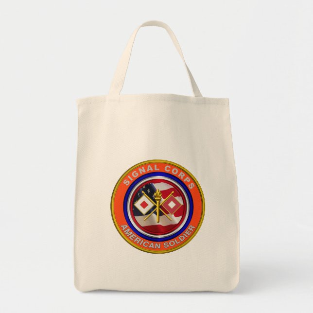 Bolsa Tote Orgulho do Exército - Sinal Corpo Veterano (Frente)