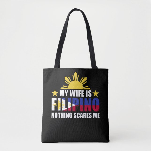 Bolsa Tote Orgulho do marido Namorado Filipino Esposa Filipin (Frente)