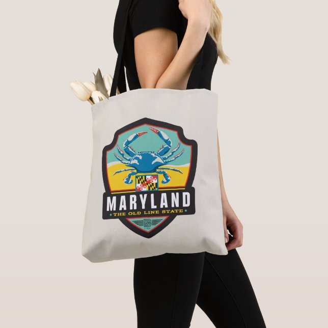 Bolsa Tote Orgulho Estatal | Maryland (Close Up)