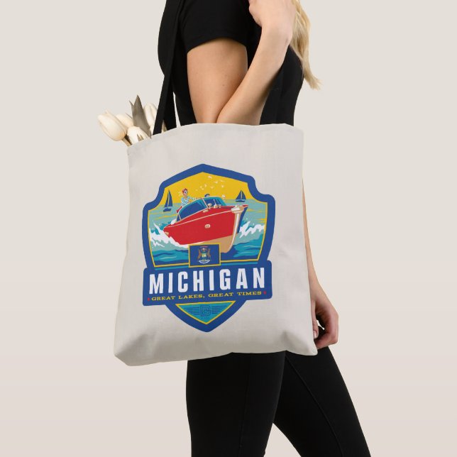 Bolsa Tote Orgulho Estatal | Michigan (Close Up)