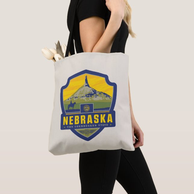 Bolsa Tote Orgulho Estatal | Nebraska (Close Up)