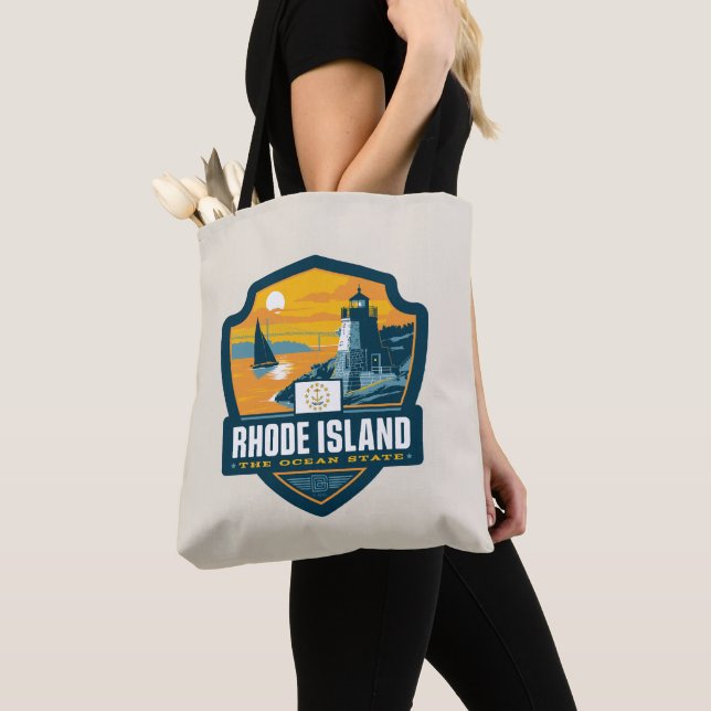 Bolsa Tote Orgulho Estatal | Rhode Island (Close Up)