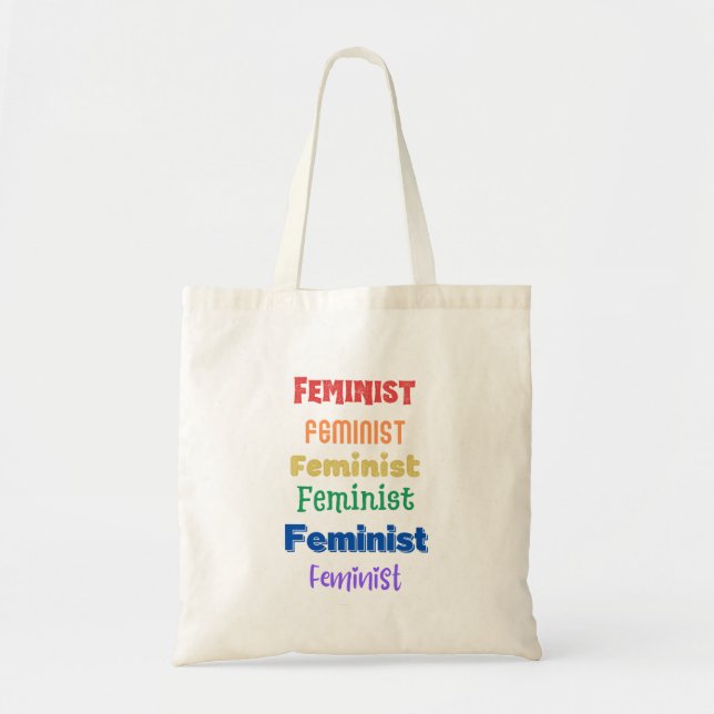 Bolsa Tote orgulho feminista - fonte divertida - saco (Frente)