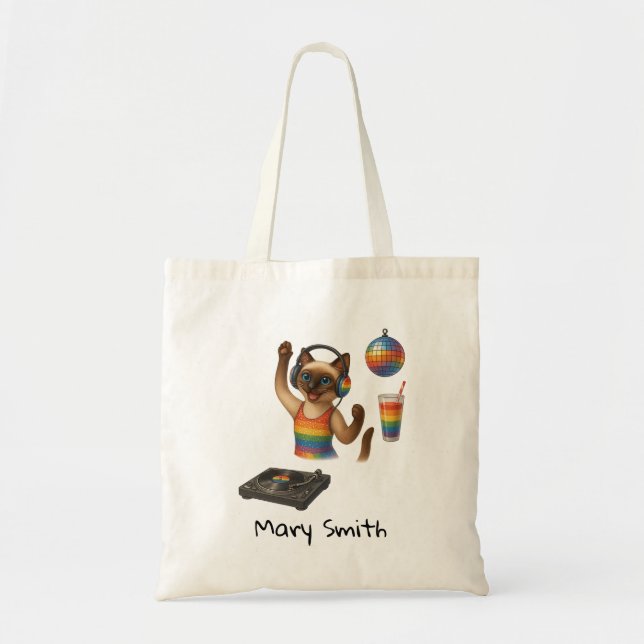 Bolsa Tote Orgulho Gato - Peitos LGBTQ inspirados em Gato (Frente)