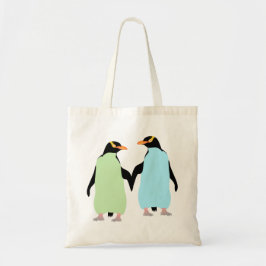 Bolsa Tote Orgulho gay Pinguins Segurando Mãos