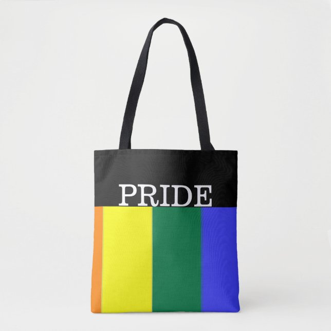 Bolsa Tote Orgulho gay Rainbow Personalizado (Frente)