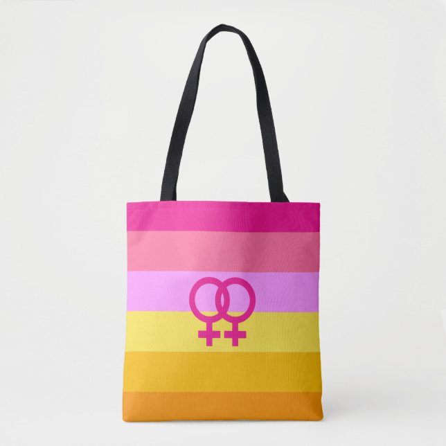 Bolsa Tote Orgulho Lesbiano Dawn WLW (Frente)
