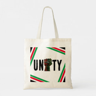 Bolsa Tote orgulho negro punho vermelho verde bandeira pan-af