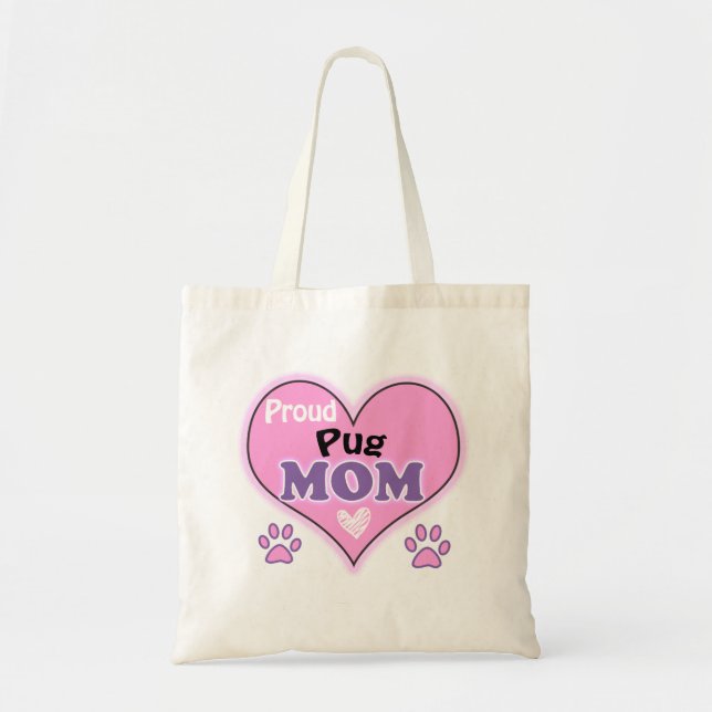Bolsa Tote Orgulho Pug Mãe (Frente)