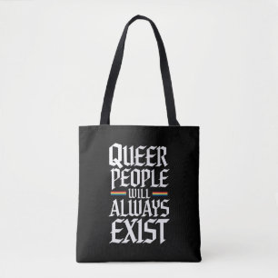 Bolsa Tote Orgulho Queer Pessoas Queer Sempre Existirão 