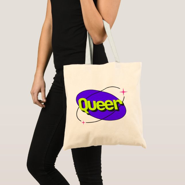 Bolsa Tote Orgulho Queer Y2K (Frente (produto))