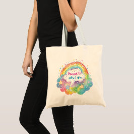 Bolsa Tote Orgulhoso de Quem Eu Sou Arte de Arco-Íris Present