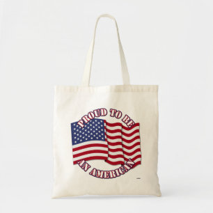 Bolsa Tote Orgulhoso De Ser Um Americano Com Bandeira Dos EUA