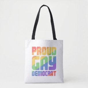 Bolsa Tote Orgulhoso Democrata Gay Engraçado LGBT