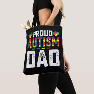 Bolsa Tote Orgulhoso Pai Autista Conscientização Família Auti