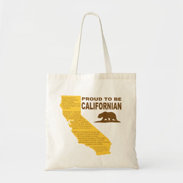 Bolsa Tote Orgulhoso ser LT californiano da sacola (Frente)