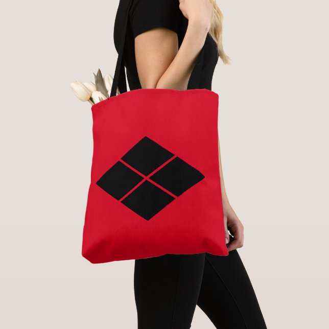 Bolsa Tote Oriental Black Red Takeda Japão Mon Arte (Close Up)