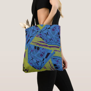 Bolsa Tote Origami Chintz (L) Azul Indigo Olive Black
